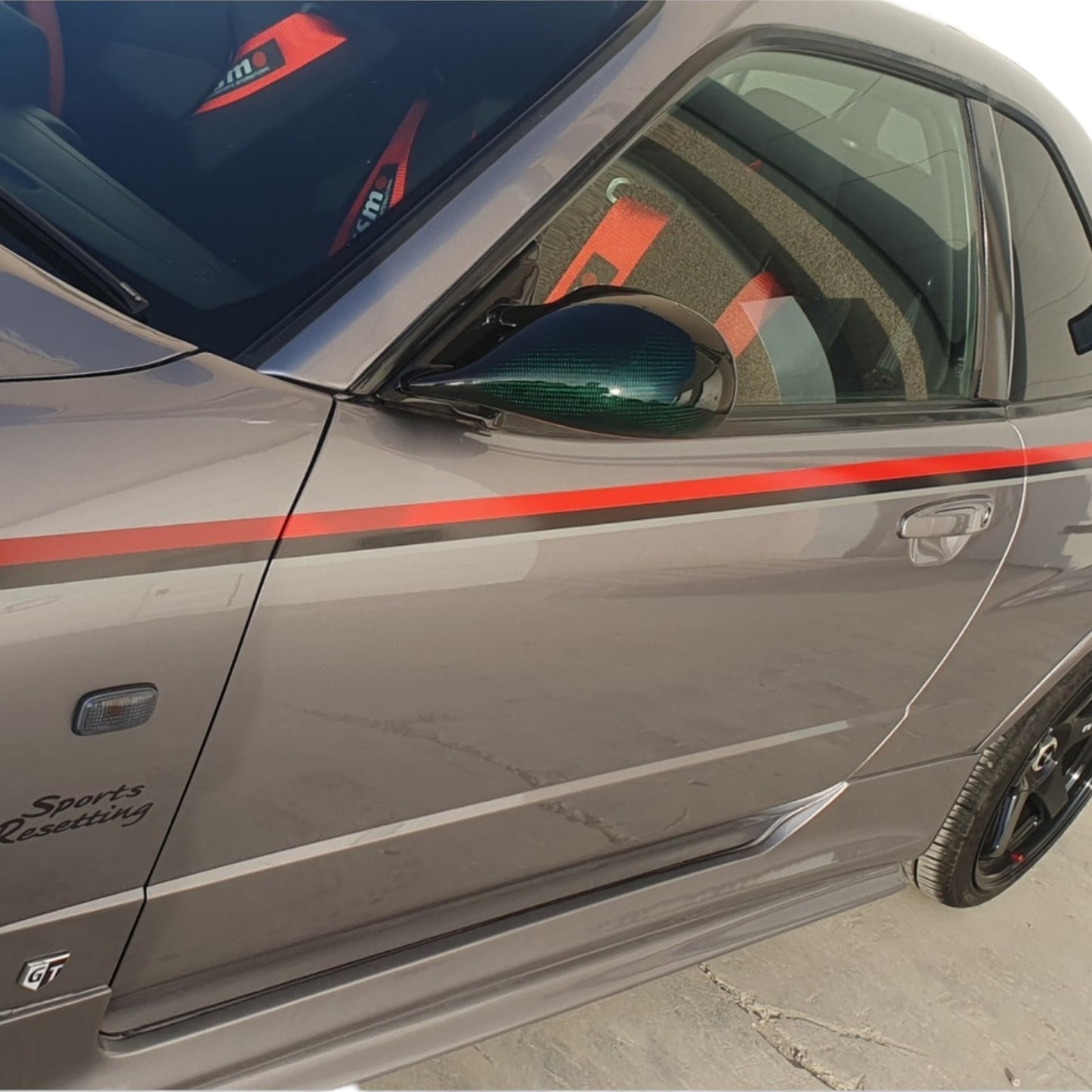 Carbon Aero Mirrors for R34 Type MINE'S (Emerald)