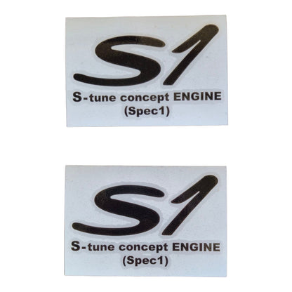 S1 S-tune concept ENGINE Stickers Set Black
