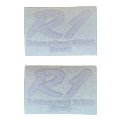 R1 R-tune concept ENGINE Stickers Set White